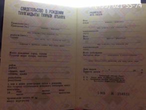 Купить свидетельство о рождении СССР 1975 года